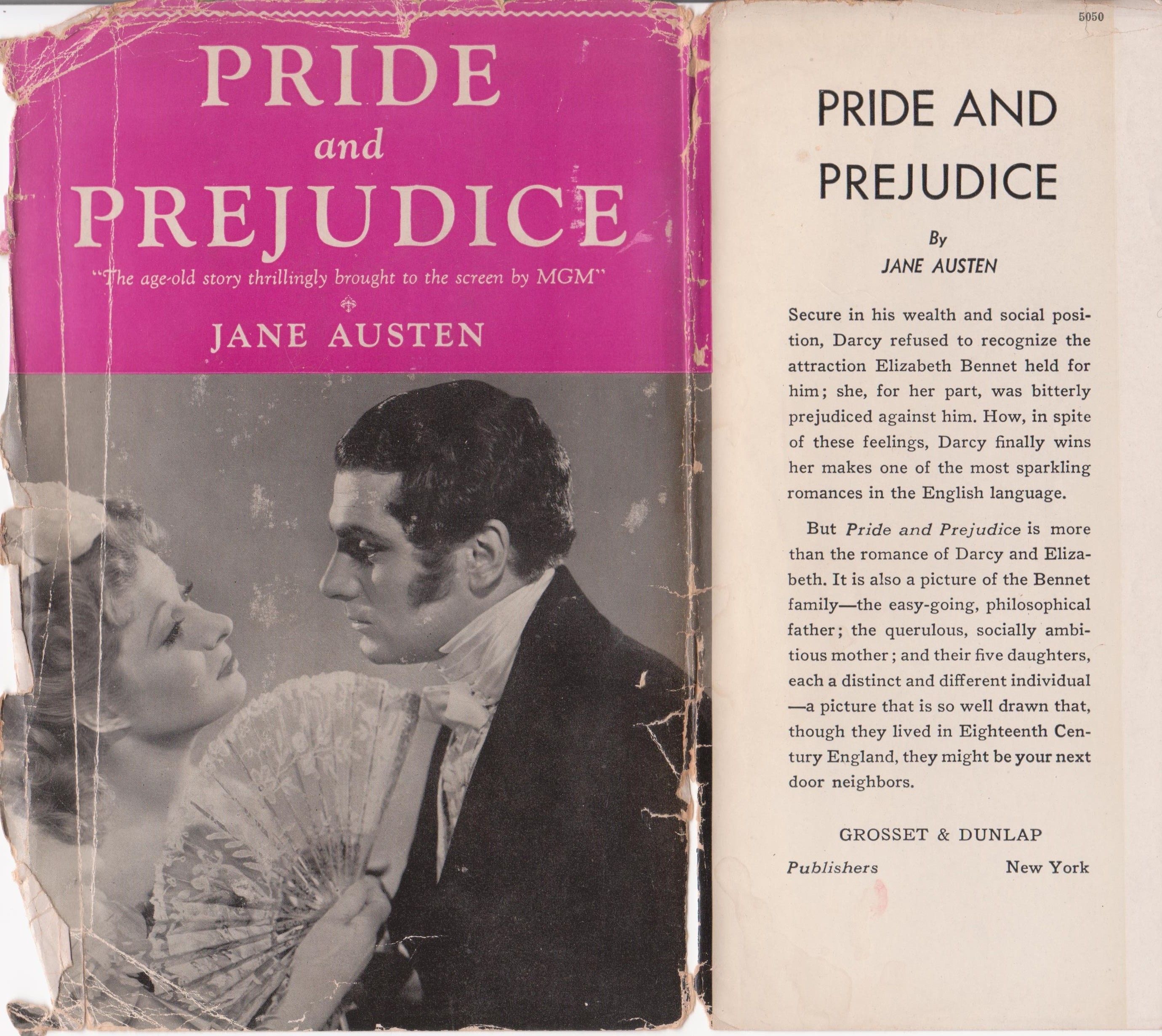 Front of dust jacket-Pride and Prejudice 001